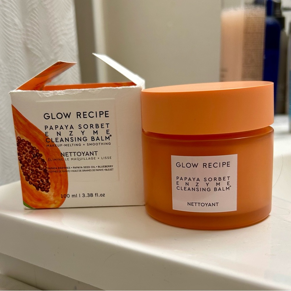 Glow Recipe Papaya Sorbet Smoothing Enzyme Cleansing Balm & Makeup Remover